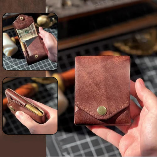 Multifunctional Leather Wallet (Brown)