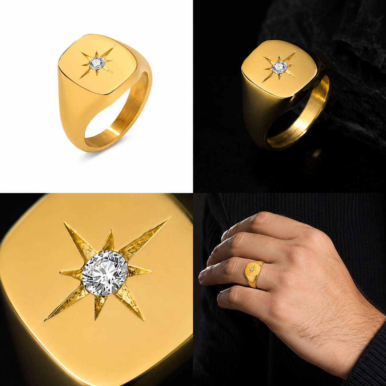 Gold Star Ring